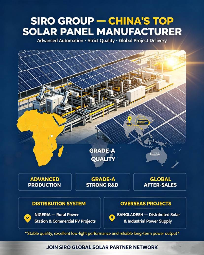 Why SIRO GROUP Stands As China’s Best Solar Panel Manufacturer   